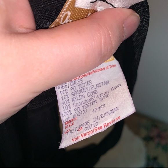 Joseph Ribkoff Couture Black Sheath Midi Dress Velvet Semi Sheer Mesh 10 - Picture 4 of 8